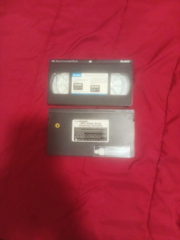 2 VHS Video Head Cleaning Cassettes