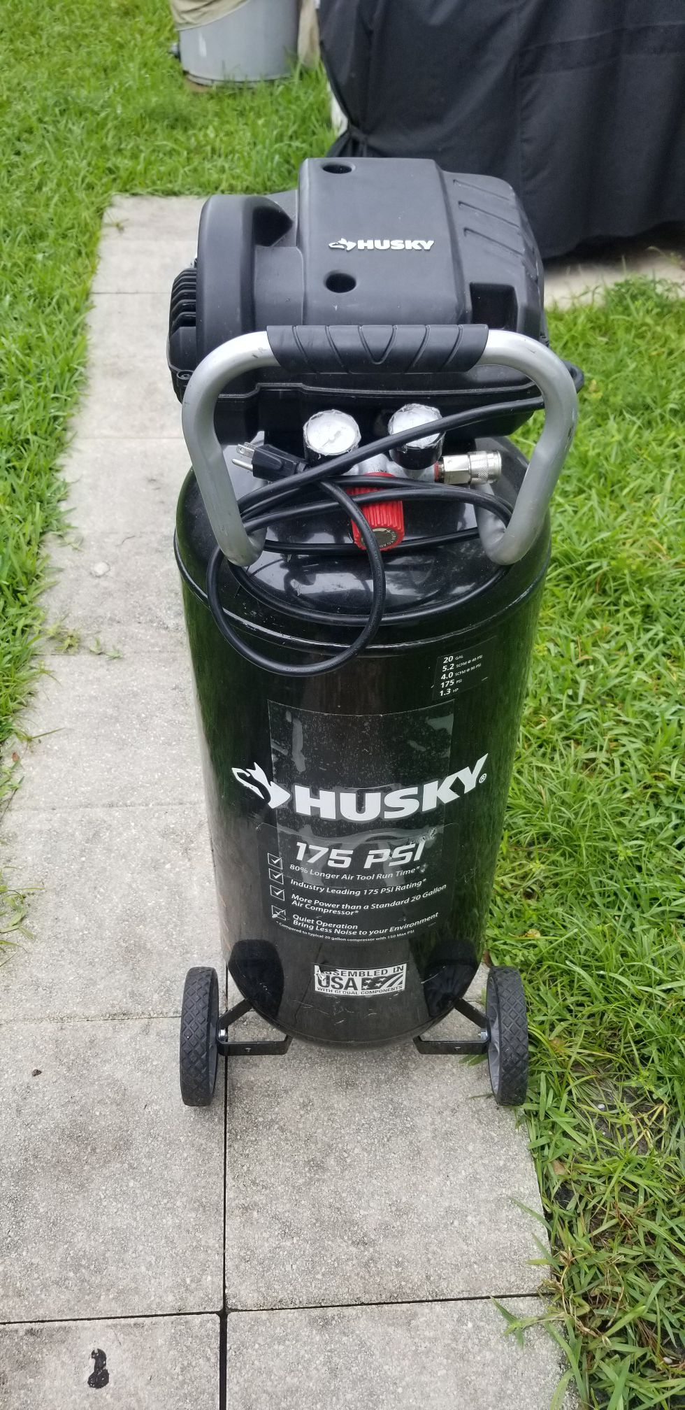 Husky 20 Gallon Ait Compressor if it's still posted it's still available