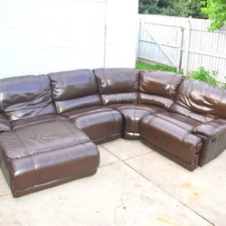 **🚨 Free Delivery! Ashley Leather Sectional Recliner couch sofa