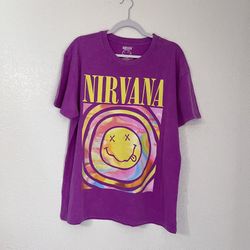 NIRVANA purple T-shirt 