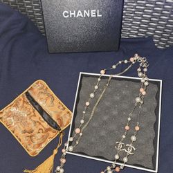 Pristine Chanel CC long Pearll Necklace