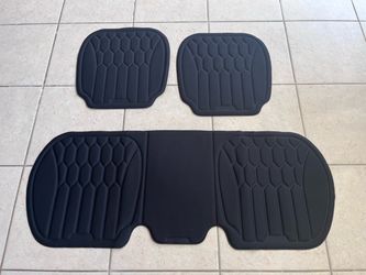 Car Seat Cushion Set – 3 Pieces, Black, Non-Slip, Universal Fit