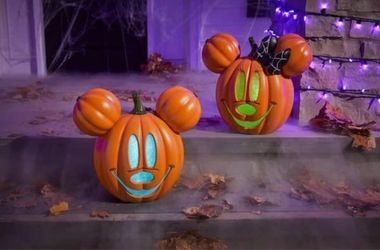 Halloween Disney Mickey & Minnie Mouse Pumpkins Set