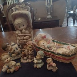 Resin Baby Figurines Lot