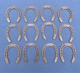 LOT 12 Mini Copper Horseshoe 3"x 2.5" Great For Art Decor