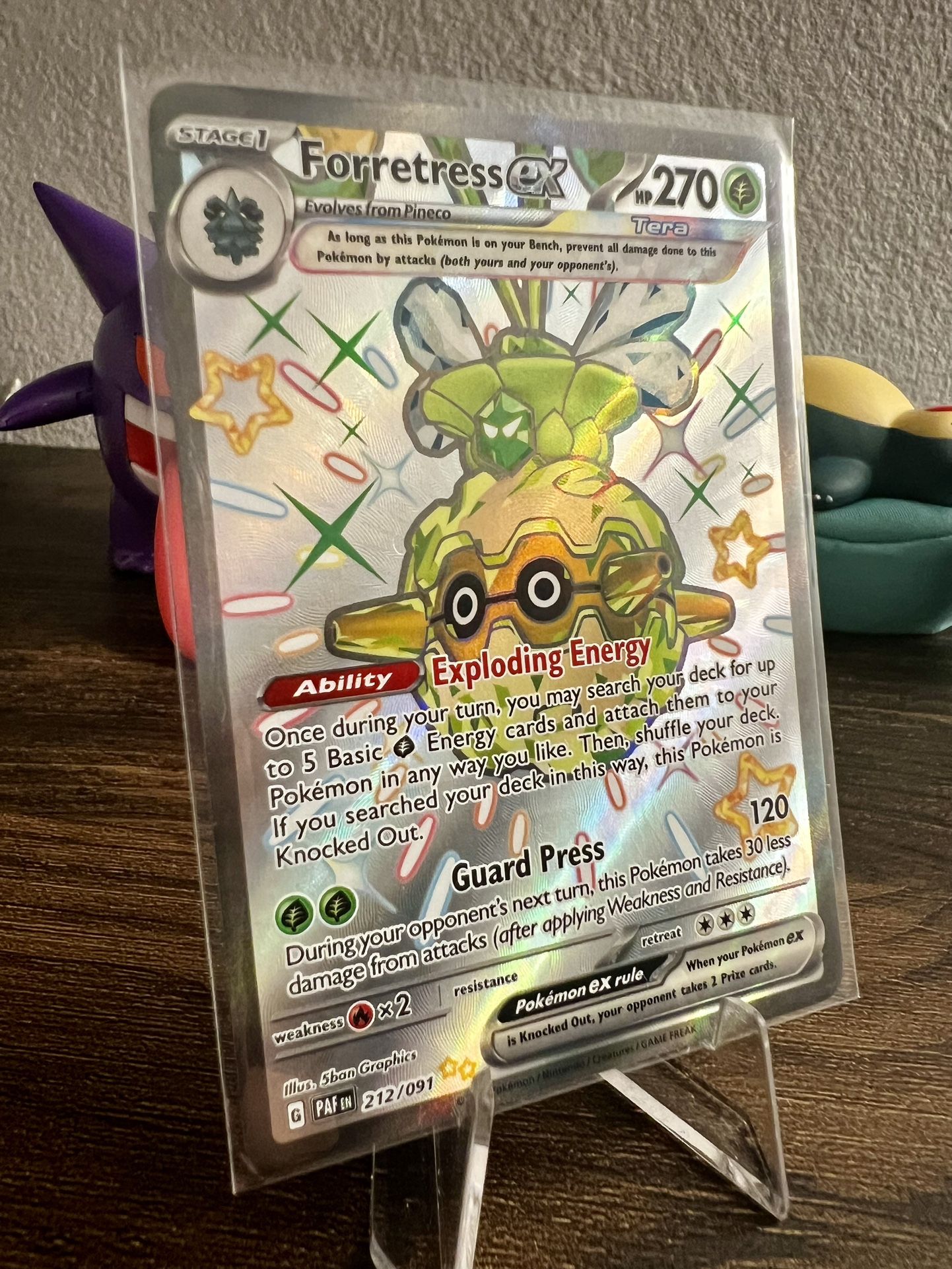 Shiny Forretress ex - 212/091 SV: Paldean Fates Pokémon TCG