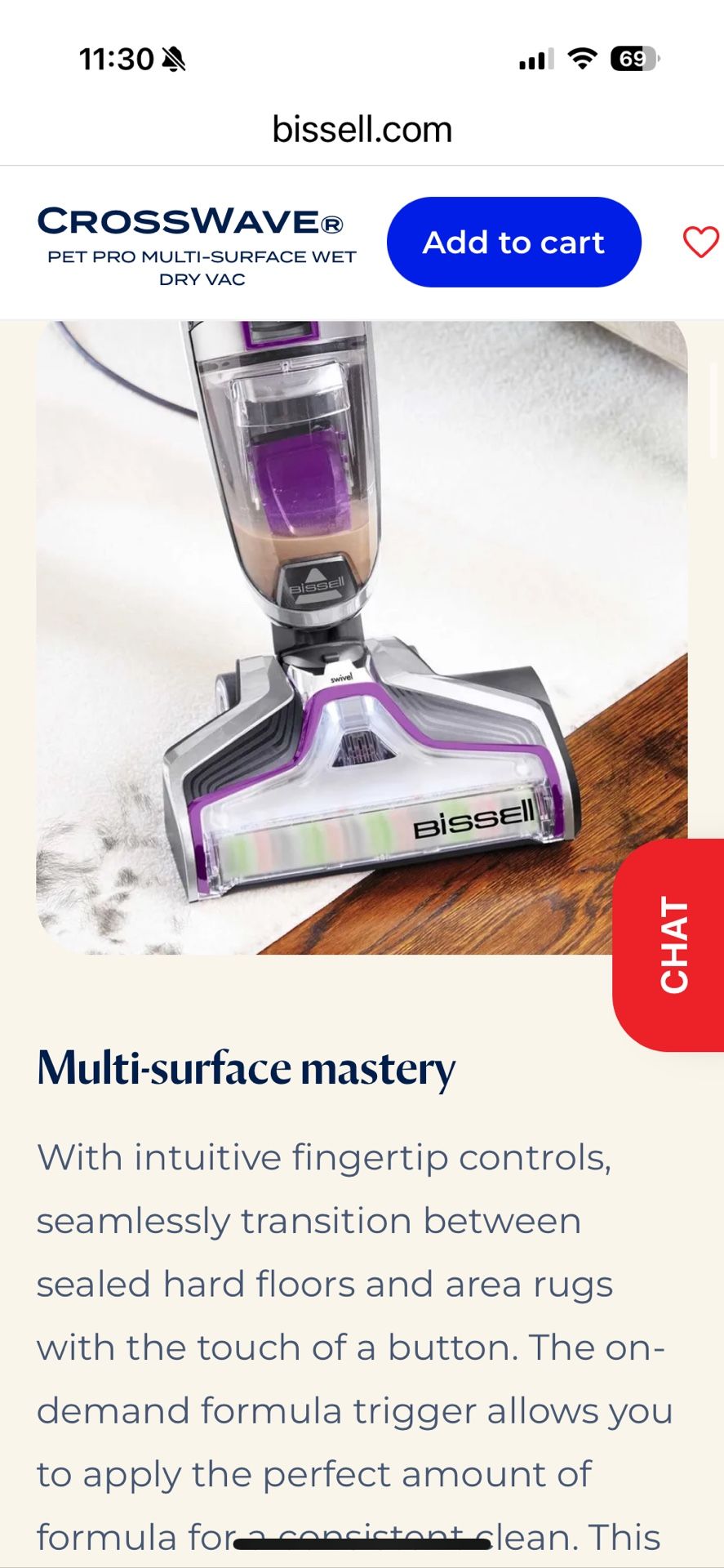 Bissell Pet Crosswave Wet Dry Vac Vacuum Mop Floor Cleaner