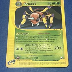 Ariados Rare Aquapolis AQ Grass Normal 003/147  NM