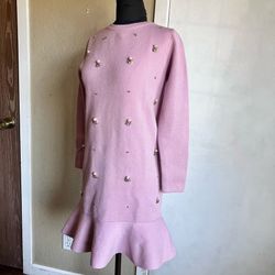 Pearl and rhinestone sweater dress