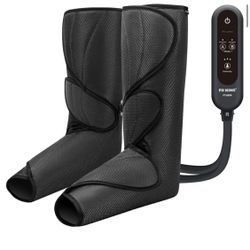 FIT KING Leg Massager for Circulation and Pain Relief, Air Compression Leg and Foot Massager to Relieve Pain Swelling Edema with 2 Size Extensions- Gr