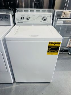 White Speed ​​Queen washing machine; includes a receipt for a 60-day warranty.