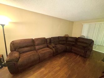 Living Spaces Recliner Sectional Couch