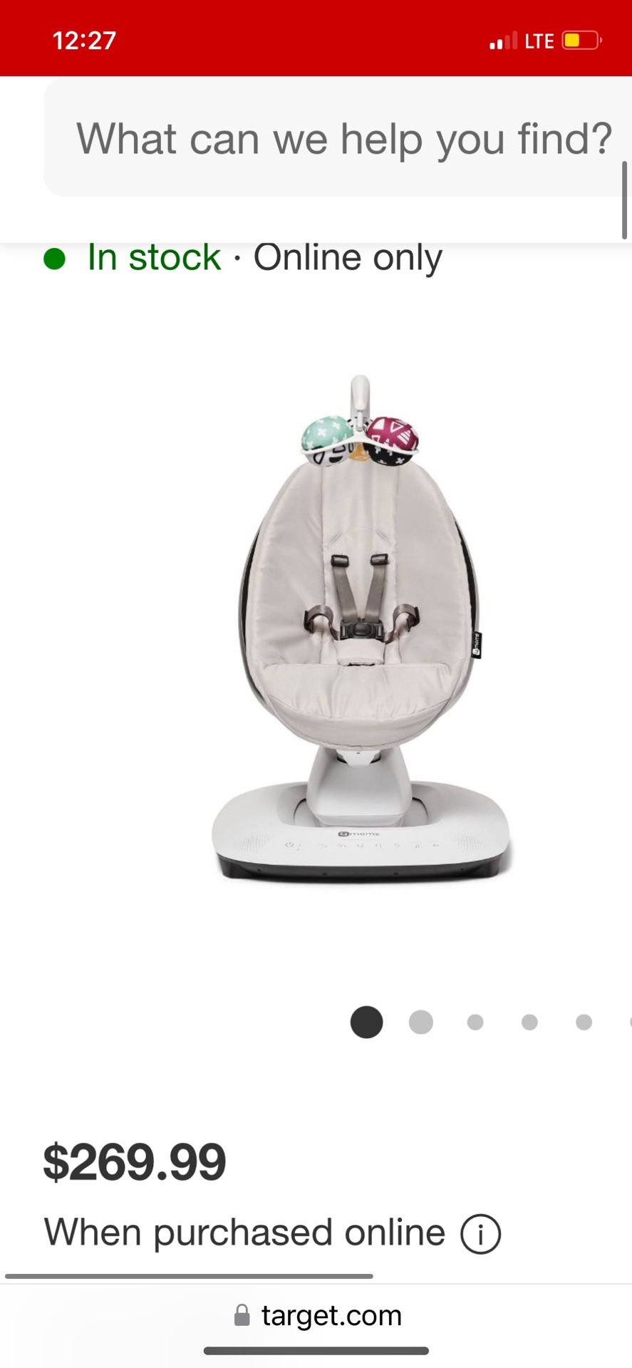4moms mamaRoo Multi-Motion Baby Swing Smart Connectivity