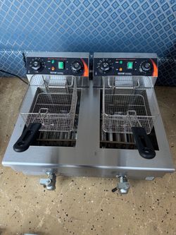 VEVOR Commercial Dual Deep Fryer – Stainless Steel – Excellent Condition