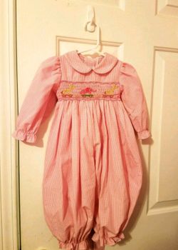 Girl Smocked Romper size 3 months New