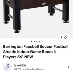 Barrington Billiards Company Fooseball Table
