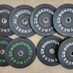 Signature Fitness 2" Olympic Bumper Plate Weight Plates