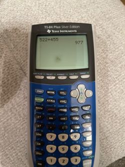 Texas Instruments Graphing Calculator TI 84 Plus Tested Works With Screen Ghost