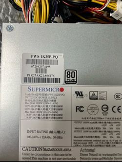 SUPERMICRO PWS-1K25P-PQ  Gaming Power Supply 1000w