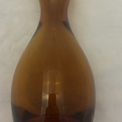 Vintage Crate And Barrel Amber Blown Glass Rosebud Vase Country core Cottagecore