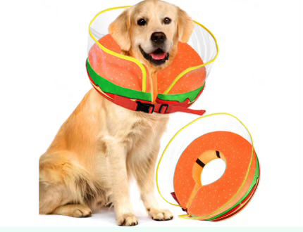 Soft inflatable dog cone