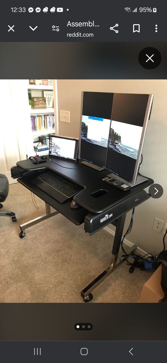 Varidesk On Wheels $200