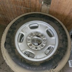 17 inch / 8 lug Factory GMC rims and tires