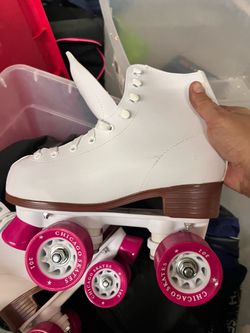 Chicago Skates White Quad Roller Skates size 6