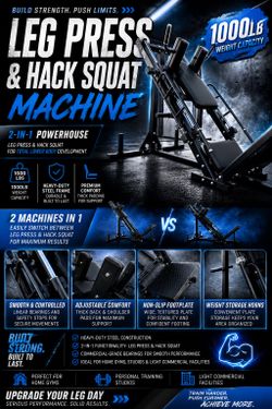NEW LEG PRESS HACK SQUAT MACHINE GYM MACHINE - FREE DELIVERY