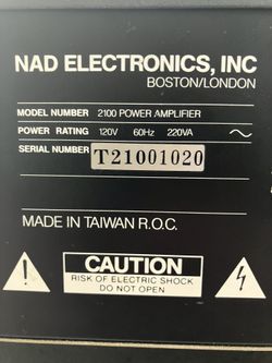 NAD 2100 Power Envelope (pair)