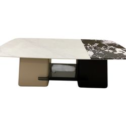 Designer coffee table made of glass