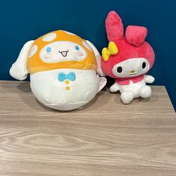 Cinnamoroll Squishmallow & My Melody Plushies