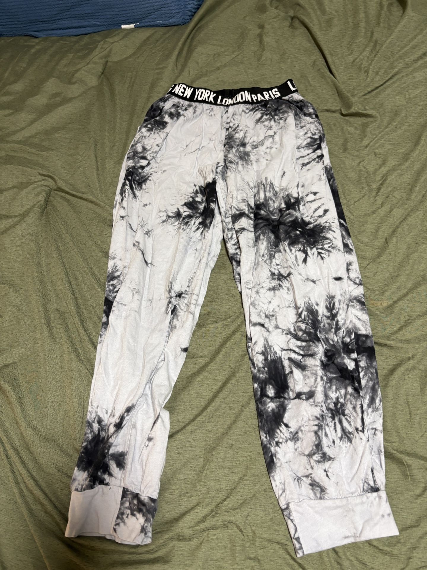 B&W Tie Dye Pants