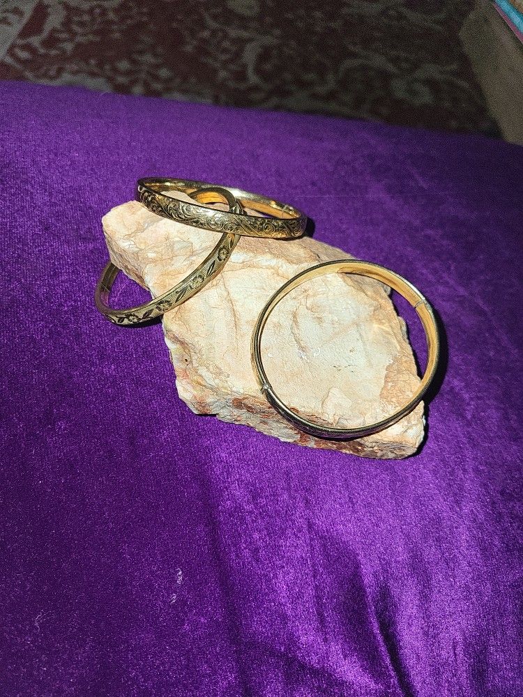 Gold Fillef Bangles. 3 for 1