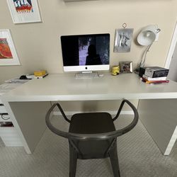 IKEA Desk And Side File Cabinet 