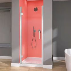 32-33.25" W x 72" H Semi-Frameless Pivot Shower Door - Left Hinged - New