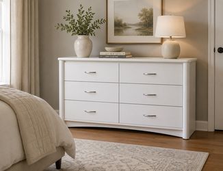 Palliser Furniture White 6-Drawer Dresser (Made in Canada)