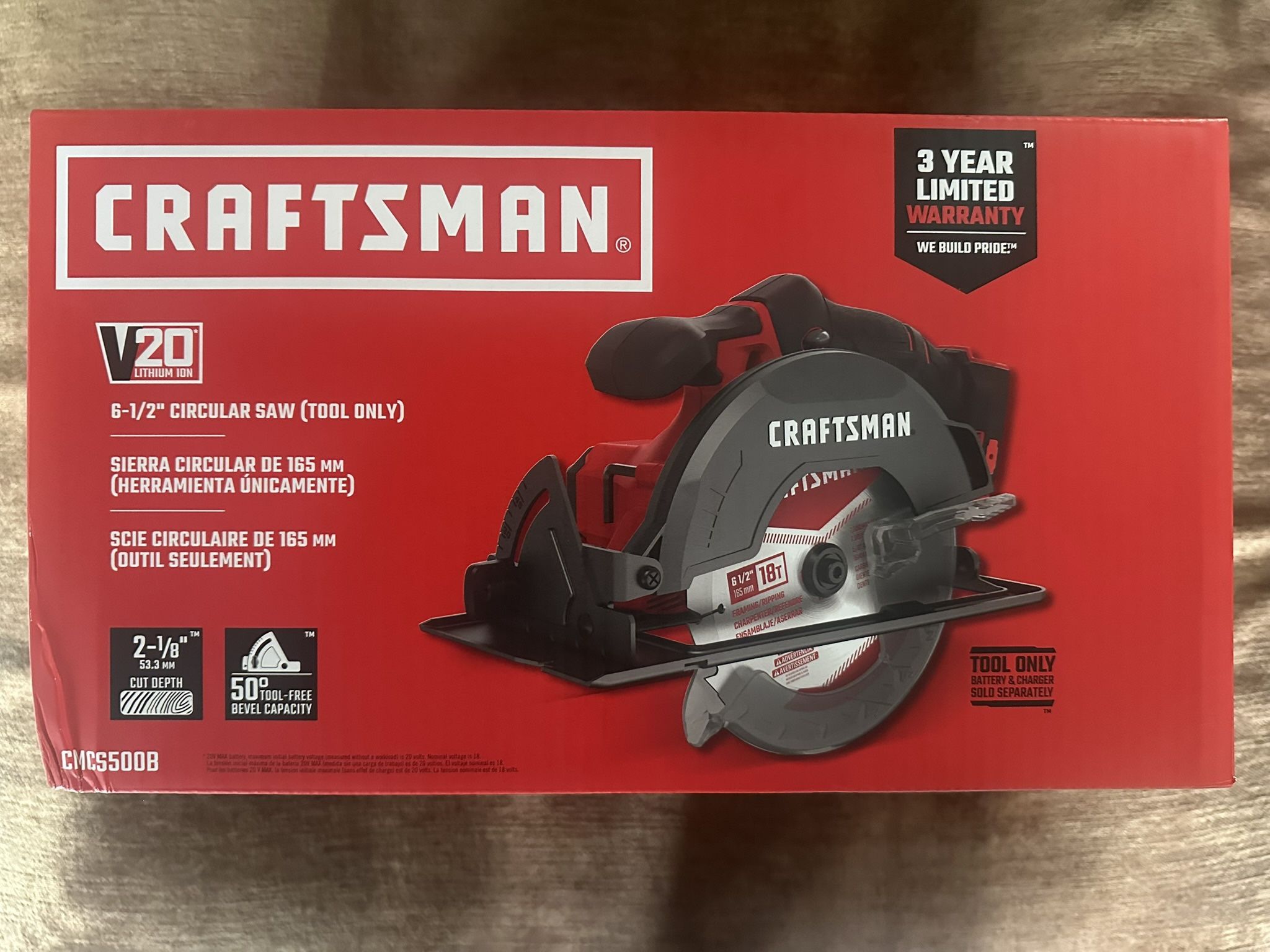 Circular 6 1/2” Saw **NO BATTERY*