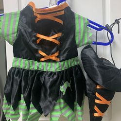 Dog Witch Costume Size Small