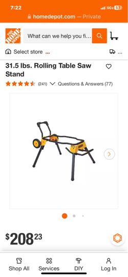 Dewalt rolling table saw stand