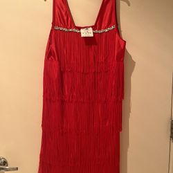 Red 80s Costume Adult S