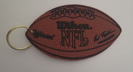 NFL Leather Football Keychain