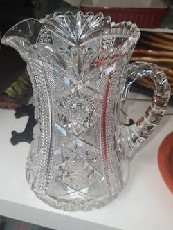 Vintage Cut Glass Pitcher