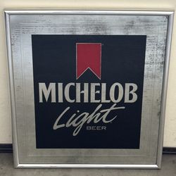 Vintage Michelob Light Beer Mirror Bar Sign