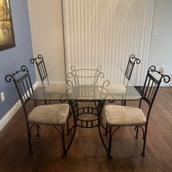 Glass dining Table set 