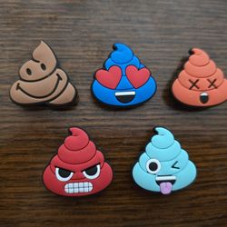 Lot Of 5 Poop Shoe Charms 