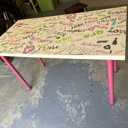 Girls IKEA Pink Top Design Desk Excellent Condition
