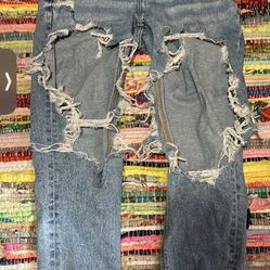 2 pair american eagle mom jeans