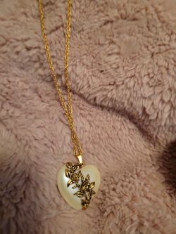 Vintage Heart Shaped Pendant With Necklace