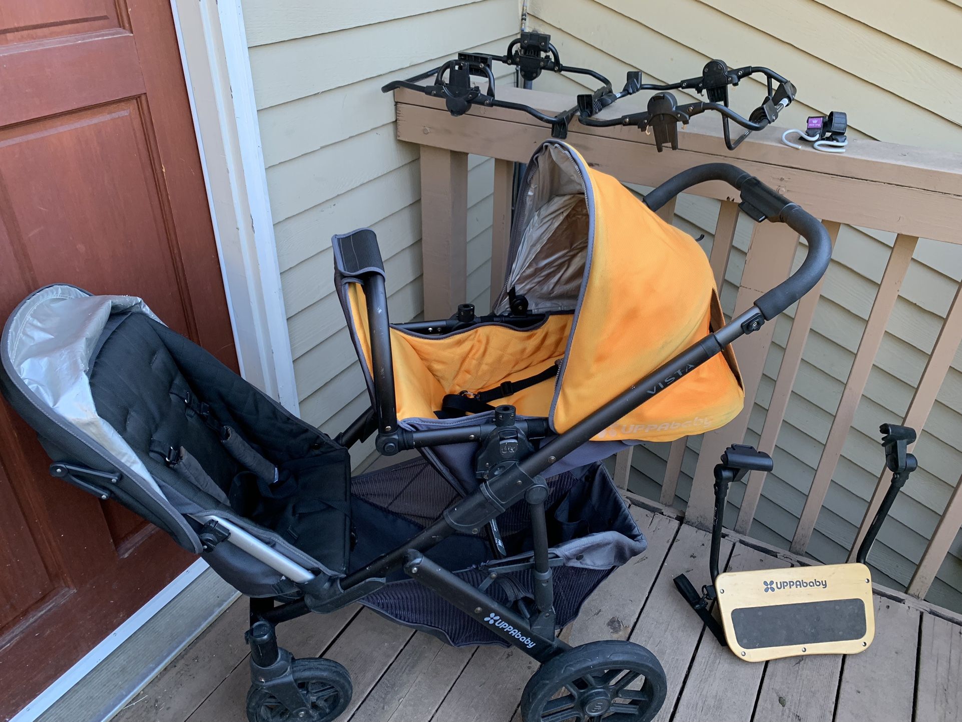 1 2 or 3 Child UppaBaby Vista Convertible Stroller & Accesories